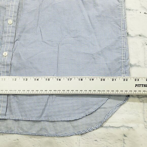 Thomas Pink MENS 16-34.5 Blue Button Up Shirt Long Sleeve Classic Fit Woven - Picture 3 of 14